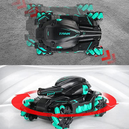 Gesture Control Water Bomb RC Tank - 360°Rotating 4WD RC Tank Car Nerf Tank