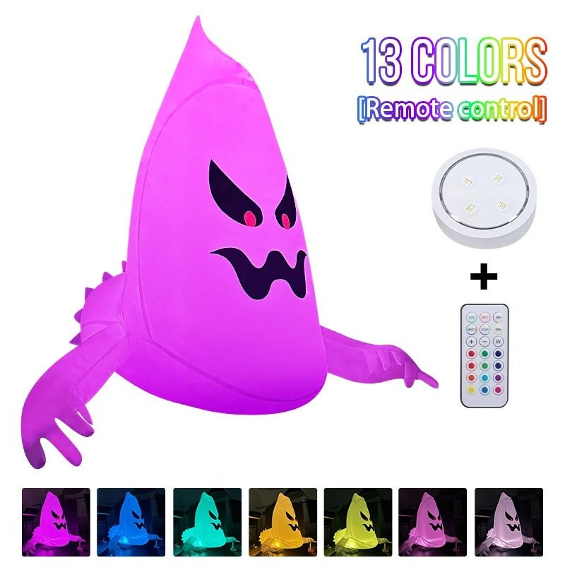 Giant Halloween Inflatable Ghost Window Decoration - Spooky Outdoor Yard Decor