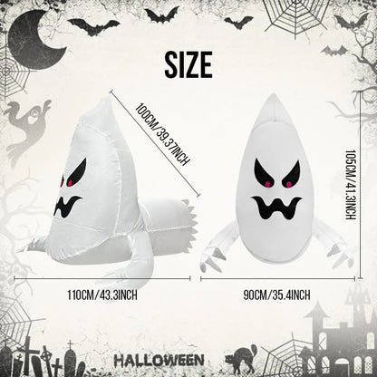 Giant Halloween Inflatable Ghost Window Decoration - Spooky Outdoor Yard Decor