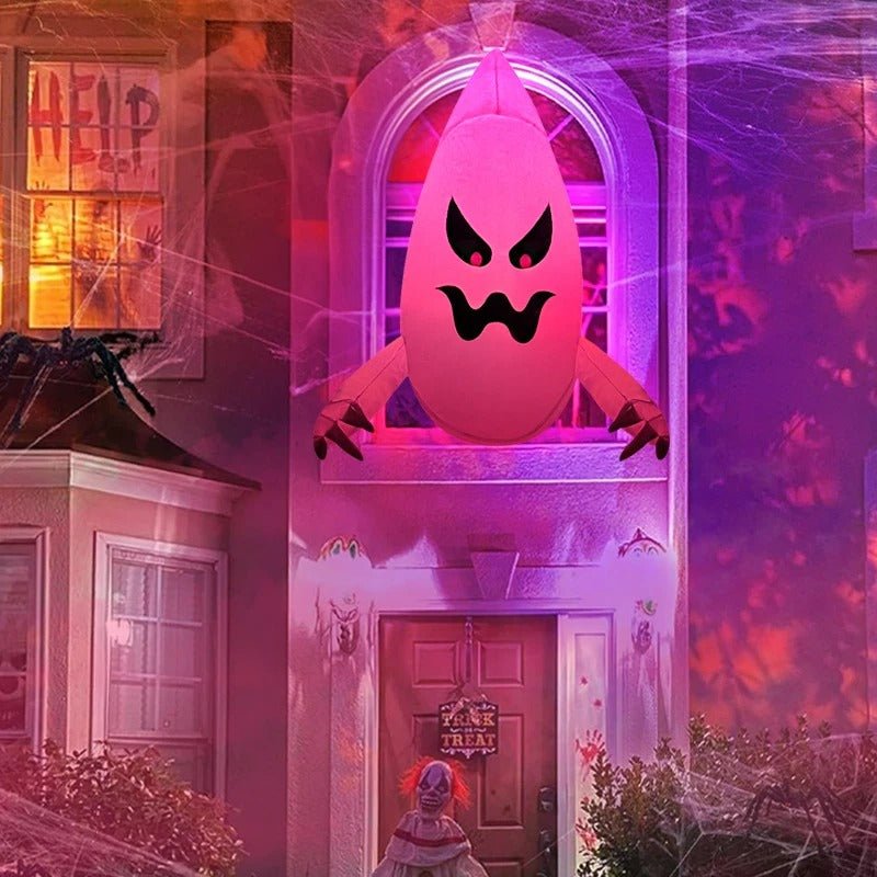 Giant Halloween Inflatable Ghost Window Decoration - Spooky Outdoor Yard Decor