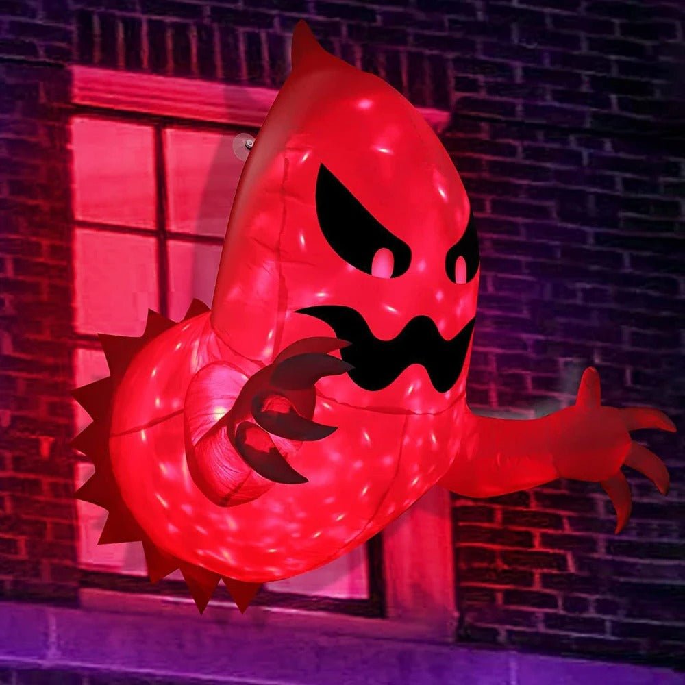 Giant Halloween Inflatable Ghost Window Decoration - Spooky Outdoor Yard Decor