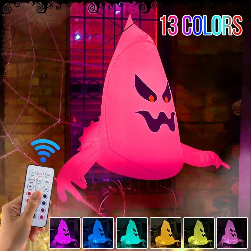 Giant Halloween Inflatable Ghost Window Decoration - Spooky Outdoor Yard Decor