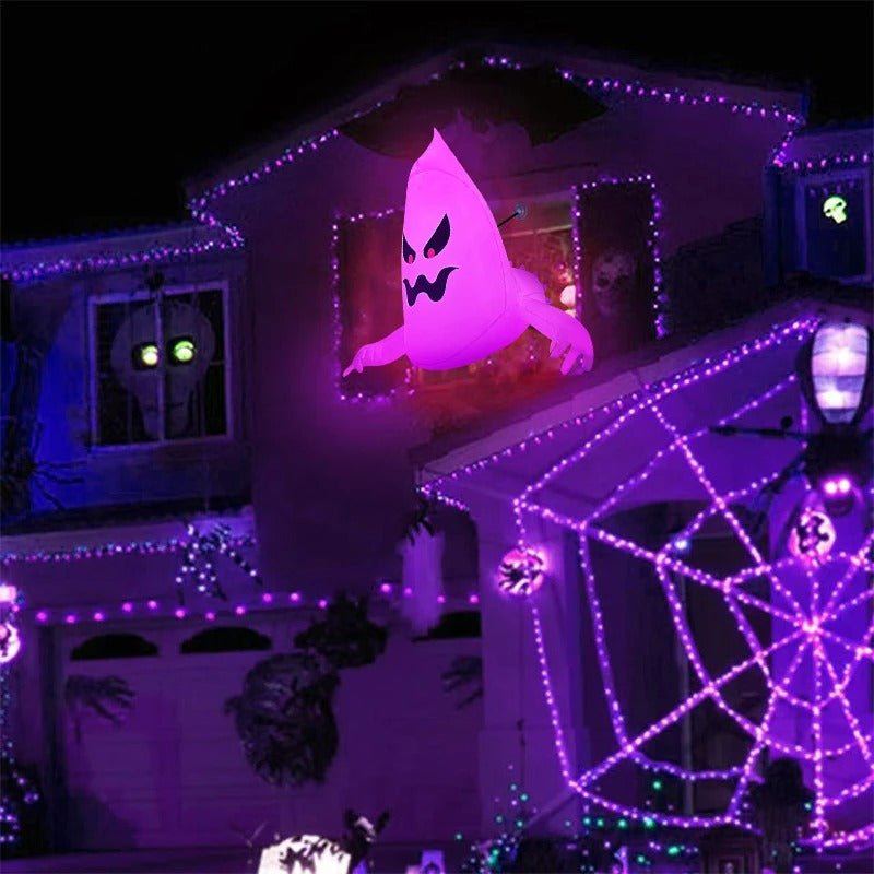 Giant Halloween Inflatable Ghost Window Decoration - Spooky Outdoor Yard Decor