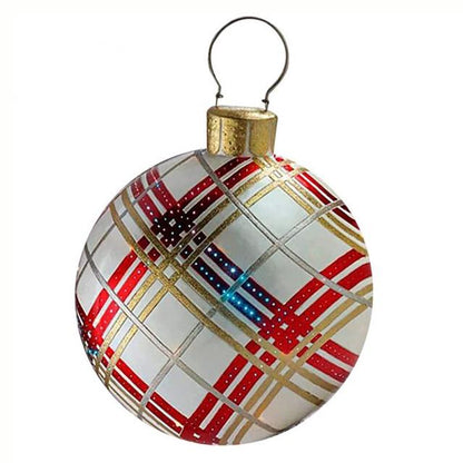 Giant Inflatable Christmas Ornament, 24 Inch Christmas Ball Outdoor Holiday Yard Lawn Porch Decor