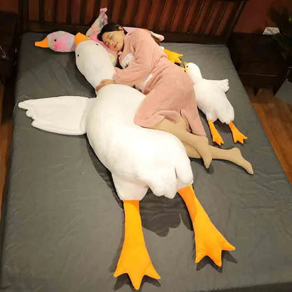 Giant Plush Big White Duck Pillow – Ultra-Soft Hugging Pillow in 7 Charming Colors, Perfect Cuddly Companion & Whimsical Christmas Gift for Kids