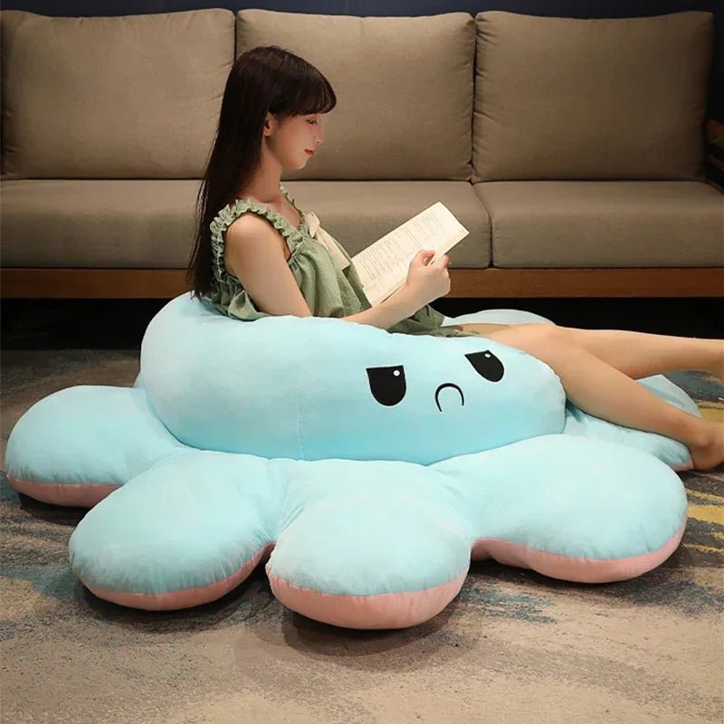 Giant Reversible Octopus Plush – Flip for a Mood Change, Perfect for Kids