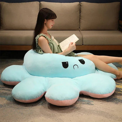 Giant Reversible Octopus Plush – Flip for a Mood Change, Perfect for Kids
