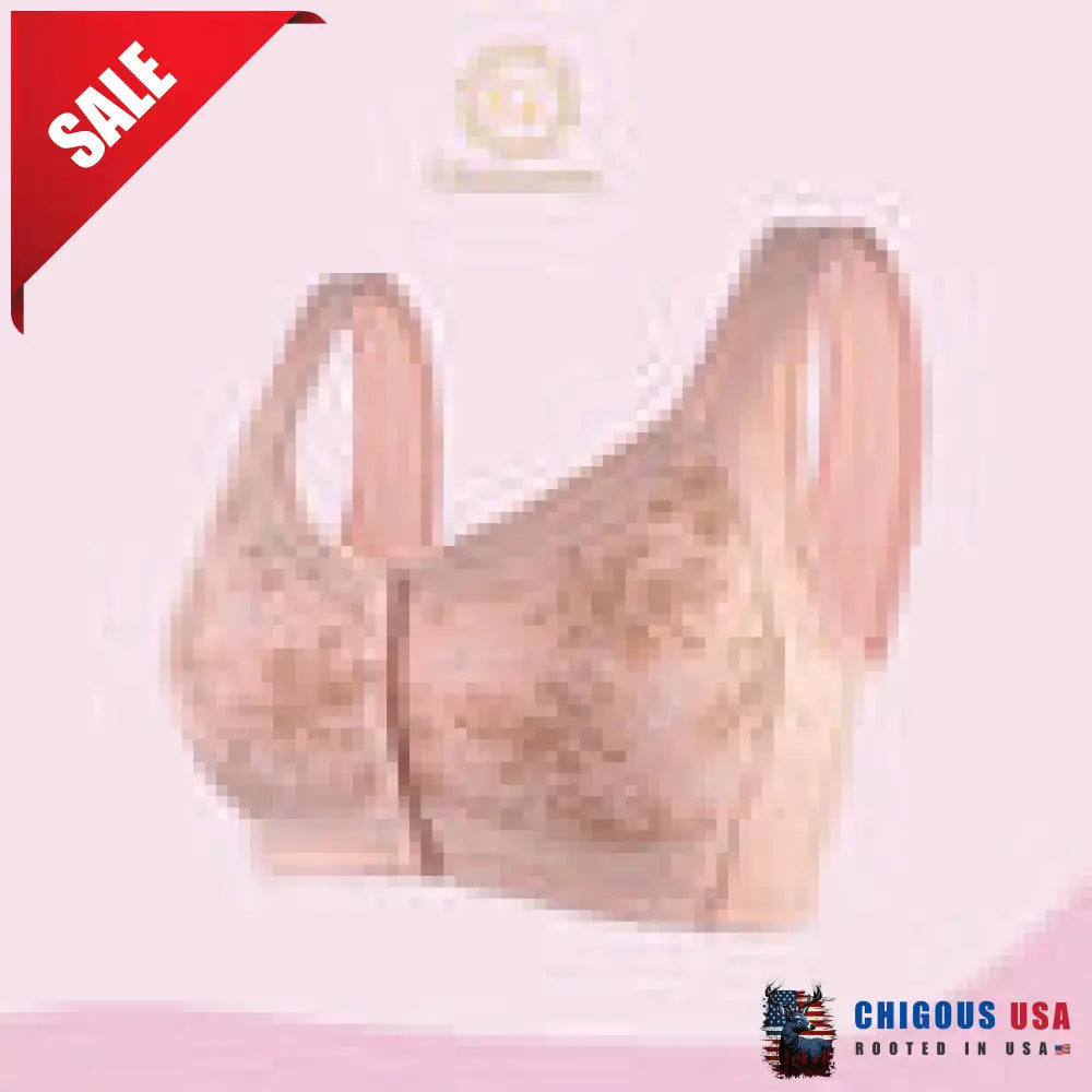 Glamorette – Cotton Front Closure Bra Pink / 2Xl