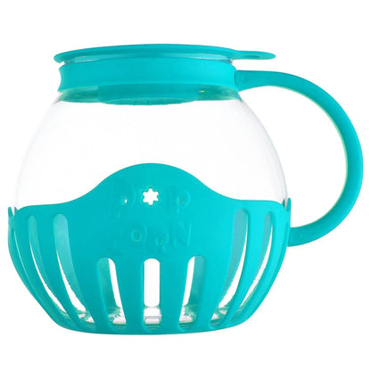 Glass Microwave Popcorn Maker - 3-in-1 Lid Ecolution Patented Micro-Pop Glass Microwave Popcorn Popper