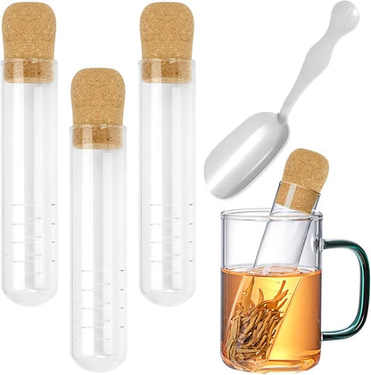 Glass Test Tube Tea Infuser – Elegant & Reusable Tea Strainer for Loose Leaf Tea