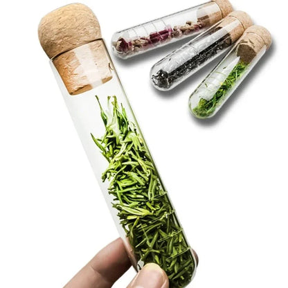 Glass Test Tube Tea Infuser – Elegant & Reusable Tea Strainer for Loose Leaf Tea