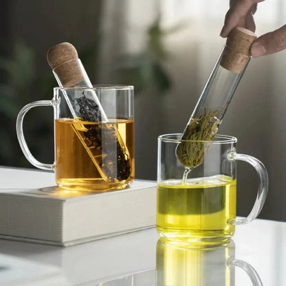 Glass Test Tube Tea Infuser – Elegant & Reusable Tea Strainer for Loose Leaf Tea