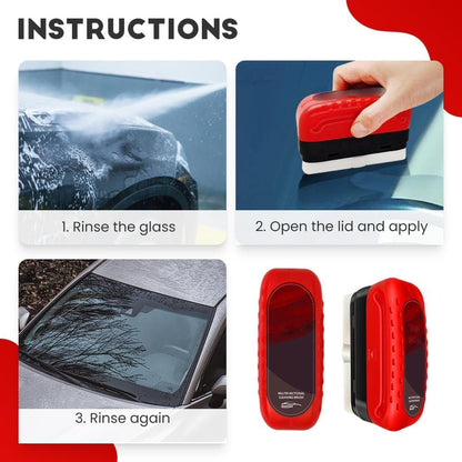 Glossy Powerful Automotive Windshield Cleaner - Car Window Cleaner Prevents Rain And Fog | Glass Cleaning Brush