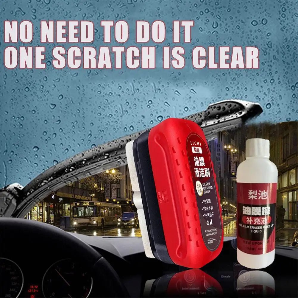 Glossy Powerful Automotive Windshield Cleaner - Car Window Cleaner Prevents Rain And Fog | Glass Cleaning Brush