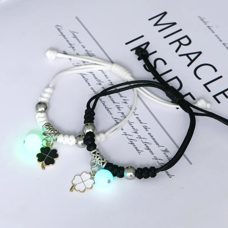 Glow-in-the-Dark Astronaut Star Bracelet – Adjustable Matching Rope for Couples & Friends, Symbolizing Infinite Love