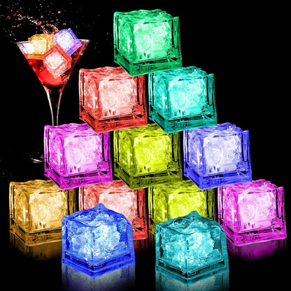Glowing LED Ice Cubes – Ignite Fun with Fast-Flash Water Toys for Vibrant Party Decorations and Magical Drinks
