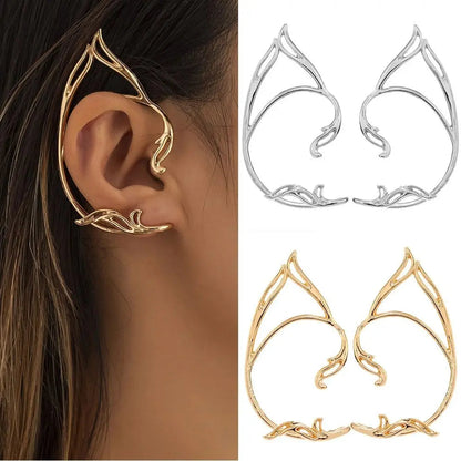 Korean Elf Fairy Earrings  – Hollow Cat Ear Hook Jewelry for a Magical Look