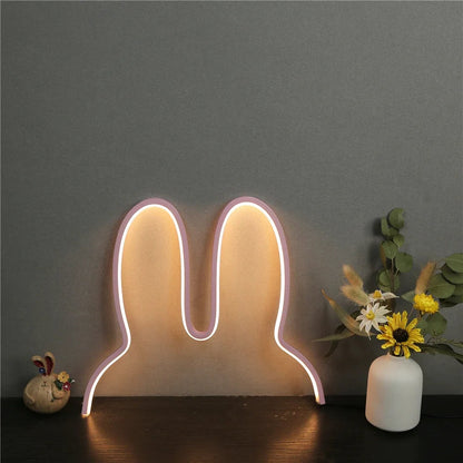 Rabbit LED Night Light – USB-Powered Bedside Lamp for Kids & Gifts