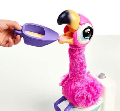 Gotta Go Flamingo Magic Feed Toy — Talking Plush Flamingo That Repeats You, Sings and Sits on Its Own Toilet