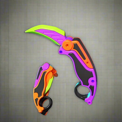 Gravity Claw Knife Toy – 3D Printed Cool Cosplay Sword Model, Safe Plastic Karambit for Fun, Decompression, and Unique Gifts