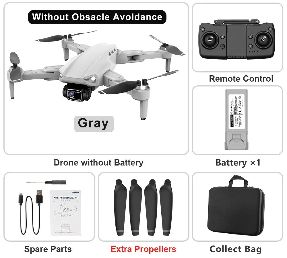 Drone with Camera – L900 Pro SE GPS RC Drone, Dual HD Camera, Foldable & Brushless