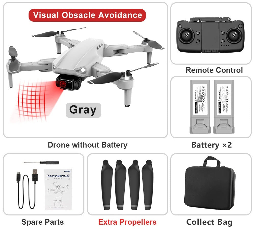 Drone with Camera – L900 Pro SE GPS RC Drone, Dual HD Camera, Foldable & Brushless