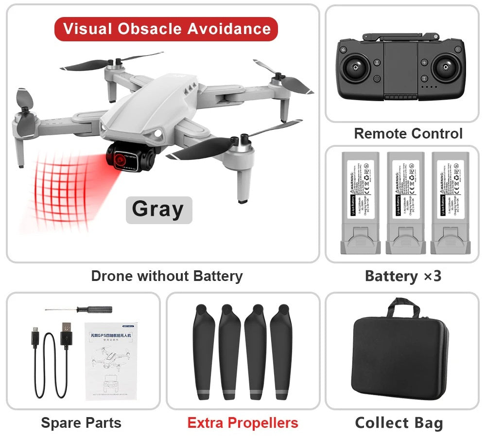 Drone with Camera – L900 Pro SE GPS RC Drone, Dual HD Camera, Foldable & Brushless