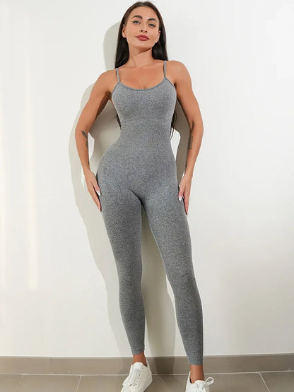 Women's Sexy Seamless Unitard Yoga Jumpsuit – Tracksuit for Fitness, Gym & Sporty Workout Fashion