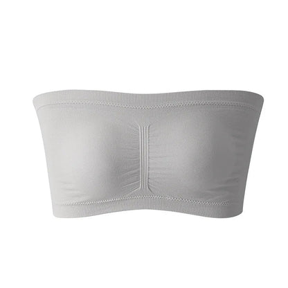 Women’s Strapless Tube Bralette – Sexy Plus Size Bandeau Crop Top Bustier Bra, Invisible Support, Perfect Lingerie for All Sizes
