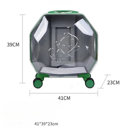 Transparent Pet Suitcase – Large Capacity Bubble Box for Stylish Pet Travel