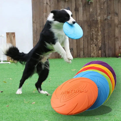 Silicone Pet Frisbee Flying Discs – 15/18/22cm Interactive Puppy Toys for Training & Outdoor Play