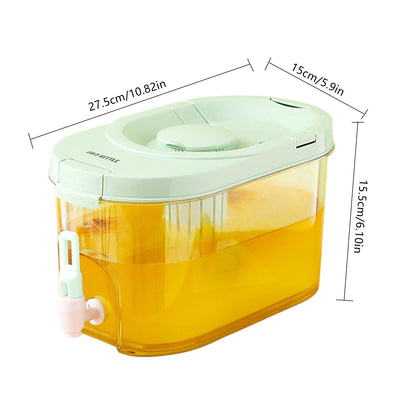 Cold Beverage Dispenser Jug – Large Refrigerator Kettle with Faucet for Lemonade, Tea, and Home Drinks