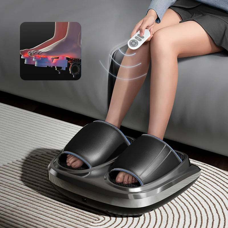 Heated Shiatsu Smart Foot Massager – Deep Kneading, Air Compression & Circulation Boost for Ultimate Relaxation