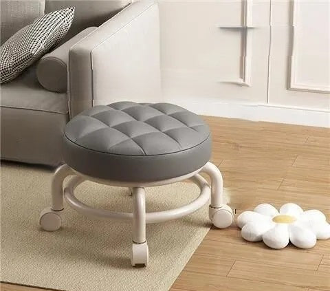 Multi-Functional Rolling Low Stool – Universal Seat with Wheels for Shoe Changing & More