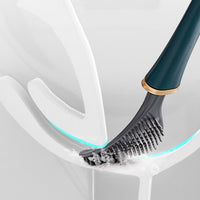 Flexible silicone toilet brush