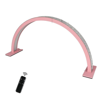 Half Moon Nail Desk Lamp – 28 in LED Arc Work Light for Nails, Lashes, Brows & Tattoo, 3000K–6000K Dimmable