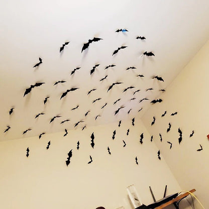 Halloween Bat Decorations - Spooky 3D PVC Halloween Bats Decor for Indoor and Outdoor Use