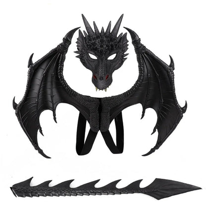 Halloween 3D Dragon Wings - Captivating Dragon Costume Set for Fun
