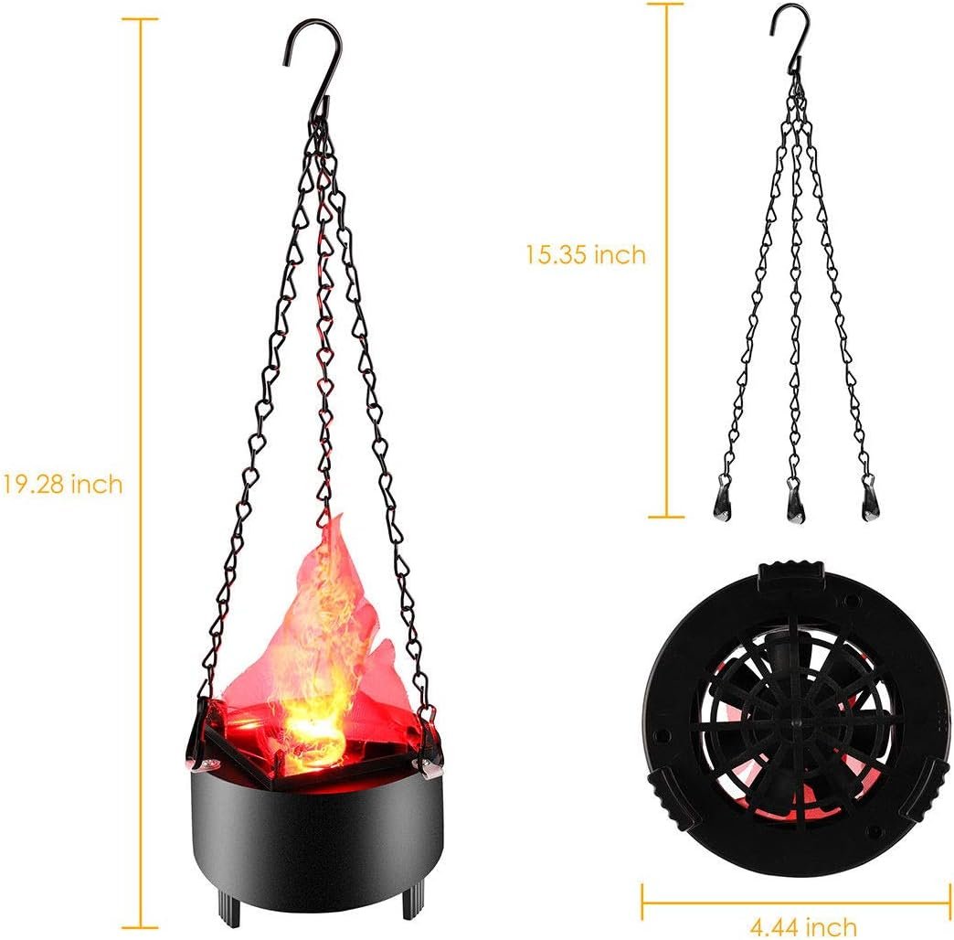 Halloween Hanging Flame Lights - Realistic Fake Flame Simulation