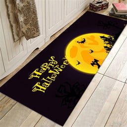 Halloween Bathroom Rug Set - Floor Mat Bathroom Water Absorption Anti-Slip Long Rug