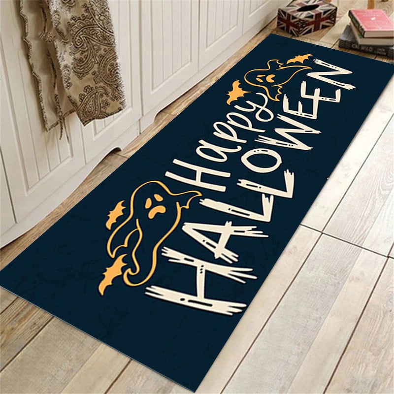 Halloween Bathroom Rug Set - Floor Mat Bathroom Water Absorption Anti-Slip Long Rug