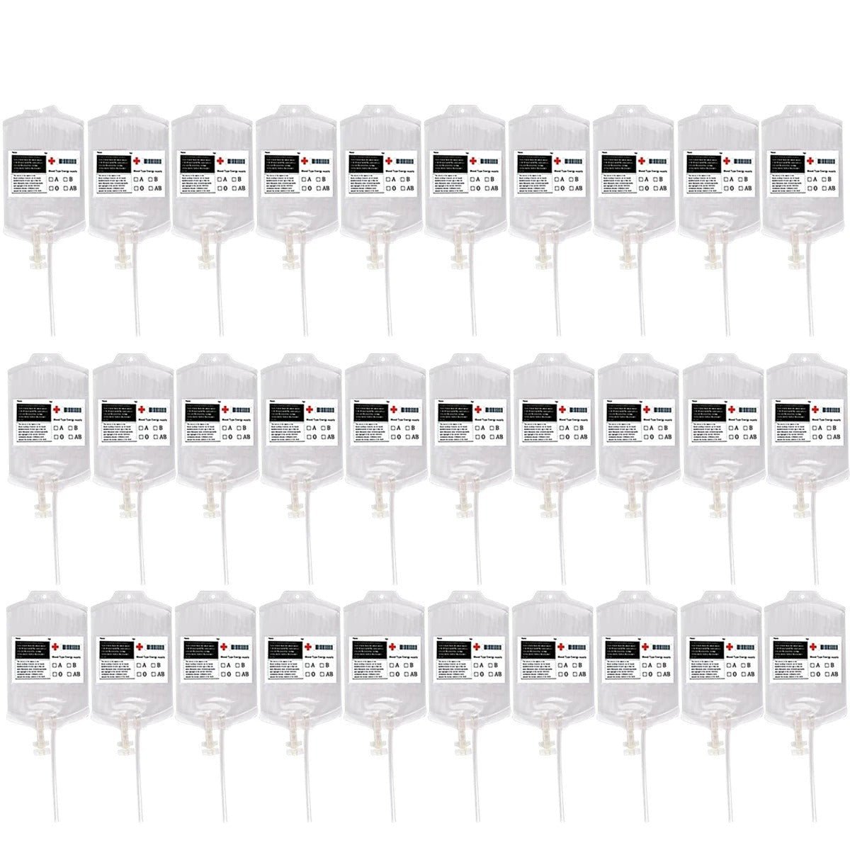 Halloween Blood Bag Drink Pack - Reusable Drink Cups Containers for Vampire Zombie Hospital Theme Party Supplies