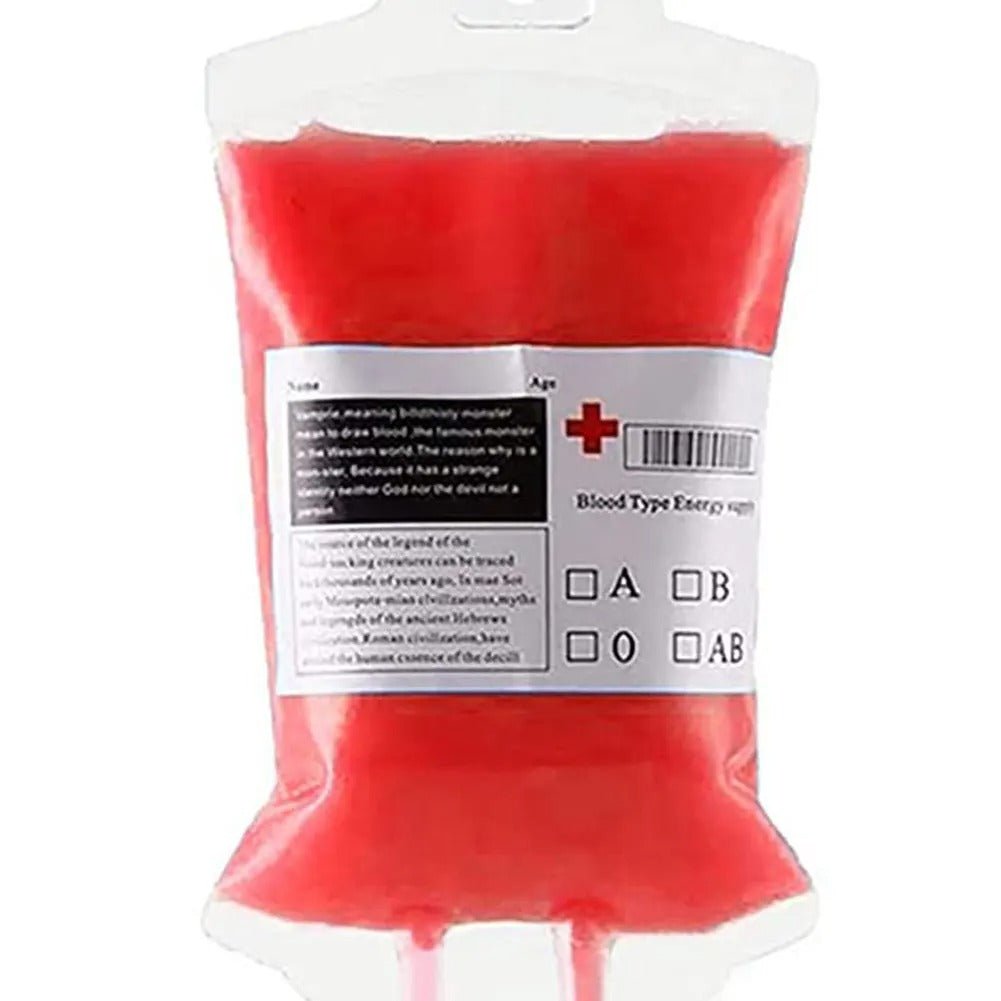 Halloween Blood Bag Drink Pack - Reusable Drink Cups Containers for Vampire Zombie Hospital Theme Party Supplies