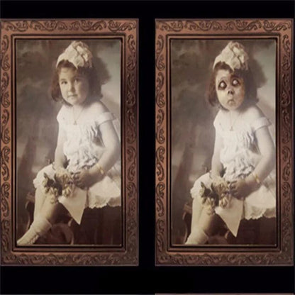 Halloween Portraits Decorations 3D Changing Face Moving Picture Frames - Spooky Ghost Portrait Halloween Wall Decoration