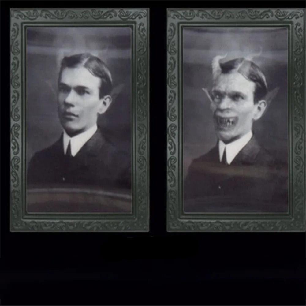 Halloween Portraits Decorations 3D Changing Face Moving Picture Frames - Spooky Ghost Portrait Halloween Wall Decoration