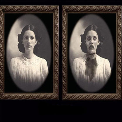 Halloween Portraits Decorations 3D Changing Face Moving Picture Frames - Spooky Ghost Portrait Halloween Wall Decoration