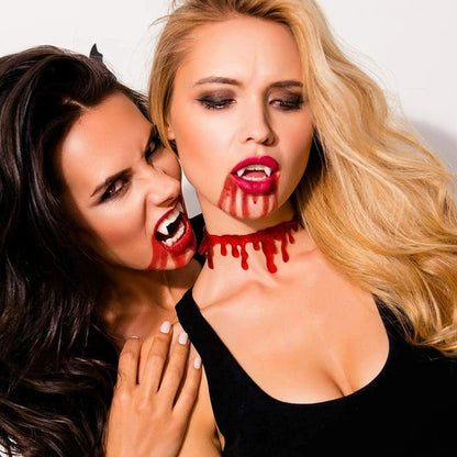 Halloween Decoration Horror Blood Drip Necklace – Fake Vampire Blood Drip Choker for Costumes & Cosplay