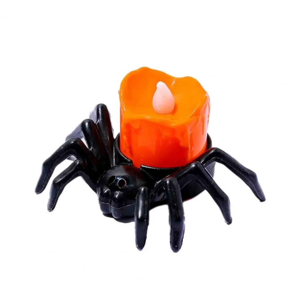 Halloween Festival Atmosphere Creative Halloween Spider Candle Ornaments - Candle Light Eye-catching Halloween Light Props
