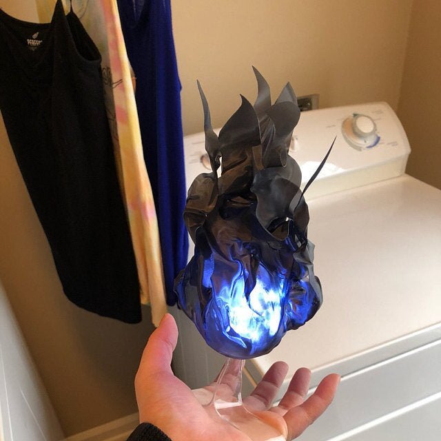 Halloween Floating Fireball Prop - Illuminated Floating Fire for Role Playing Halloween Home Party Decorations