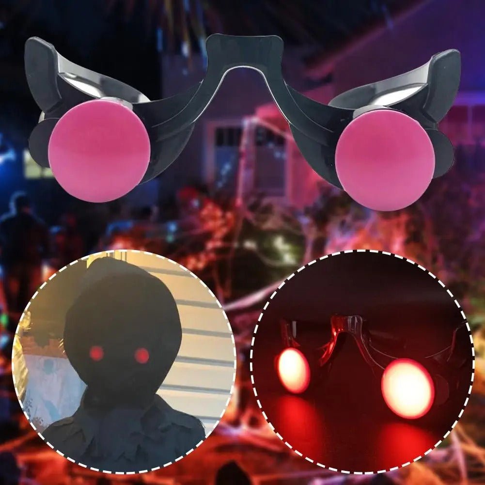 Halloween Glow Glasses - Light Up Rave Glasses Halloween Cosplay Anime Accessories